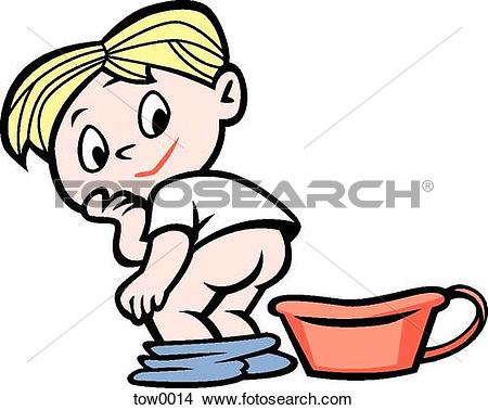 Drawings of little boy potty training tow0014.