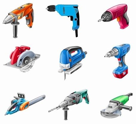 Free Electric Tools Vector Sets Clipart and Vector Graphics.