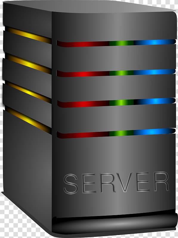 Black Server illustration, Server Microsoft PowerPoint.