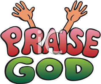 Royalty Free Clipart Image of a Praise God Sign #277758.