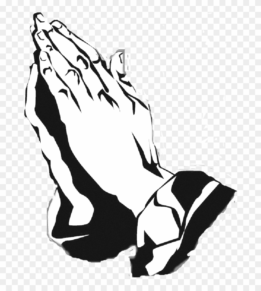 Black And White Praying Hands Free Download Clip Art.