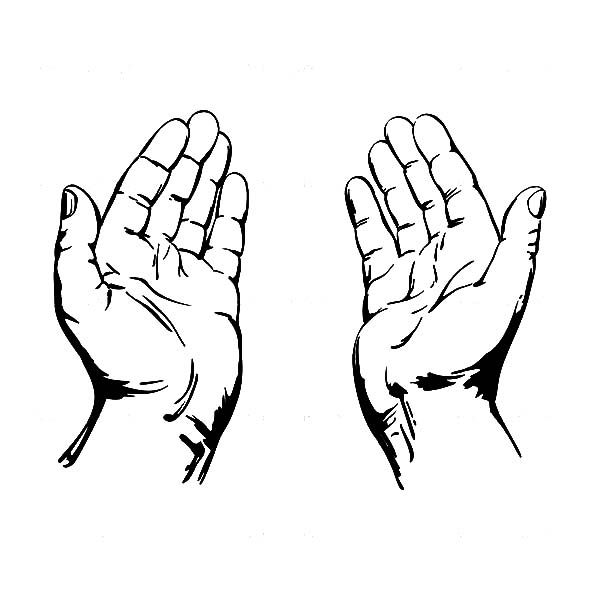 Praying Hands Coloring Page.