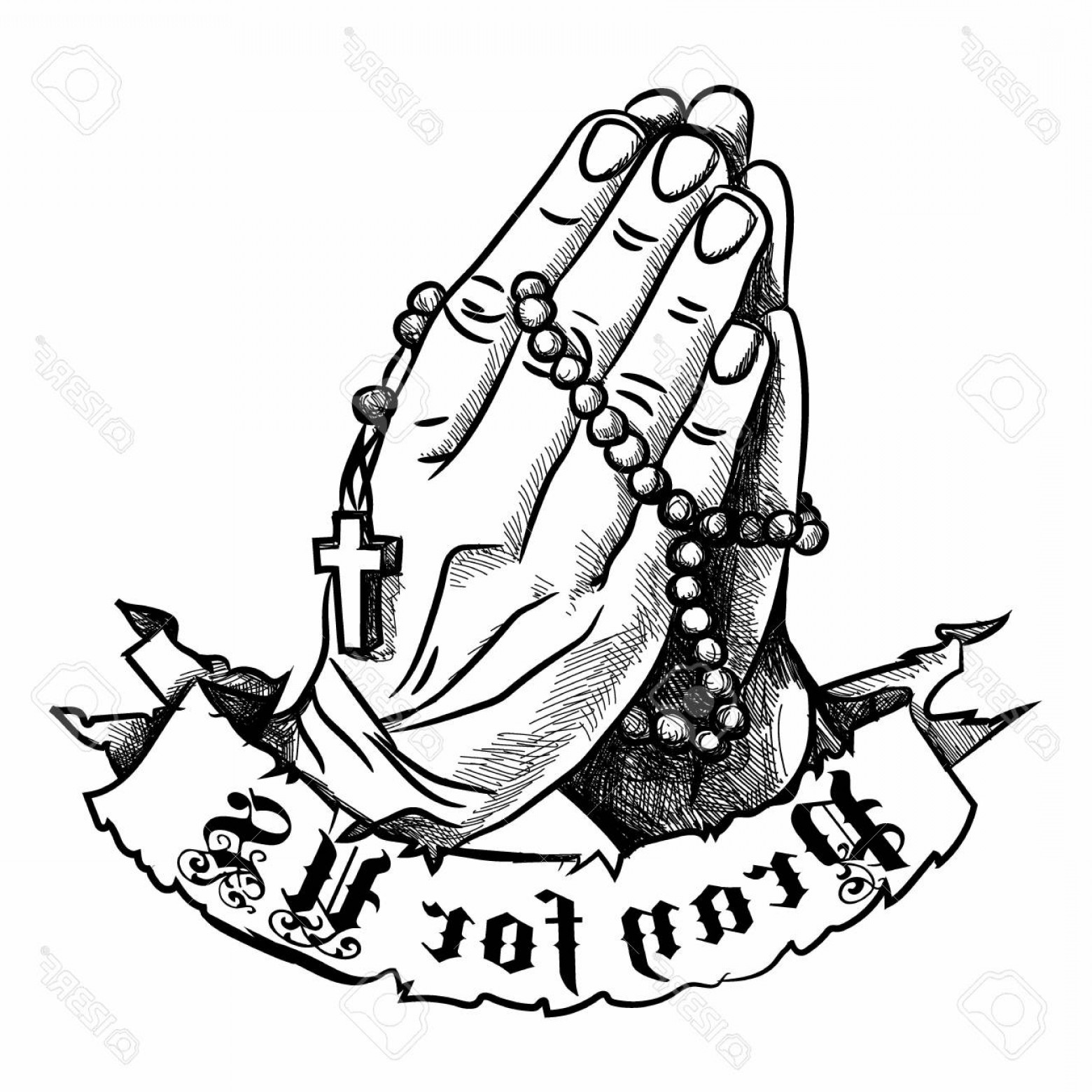 praying hands with rosary clipart 10 free Cliparts | Download images on ...