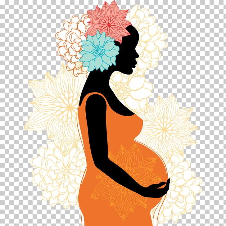 Pregnancy Silhouette Woman , Pregnant woman, pregnant woman.
