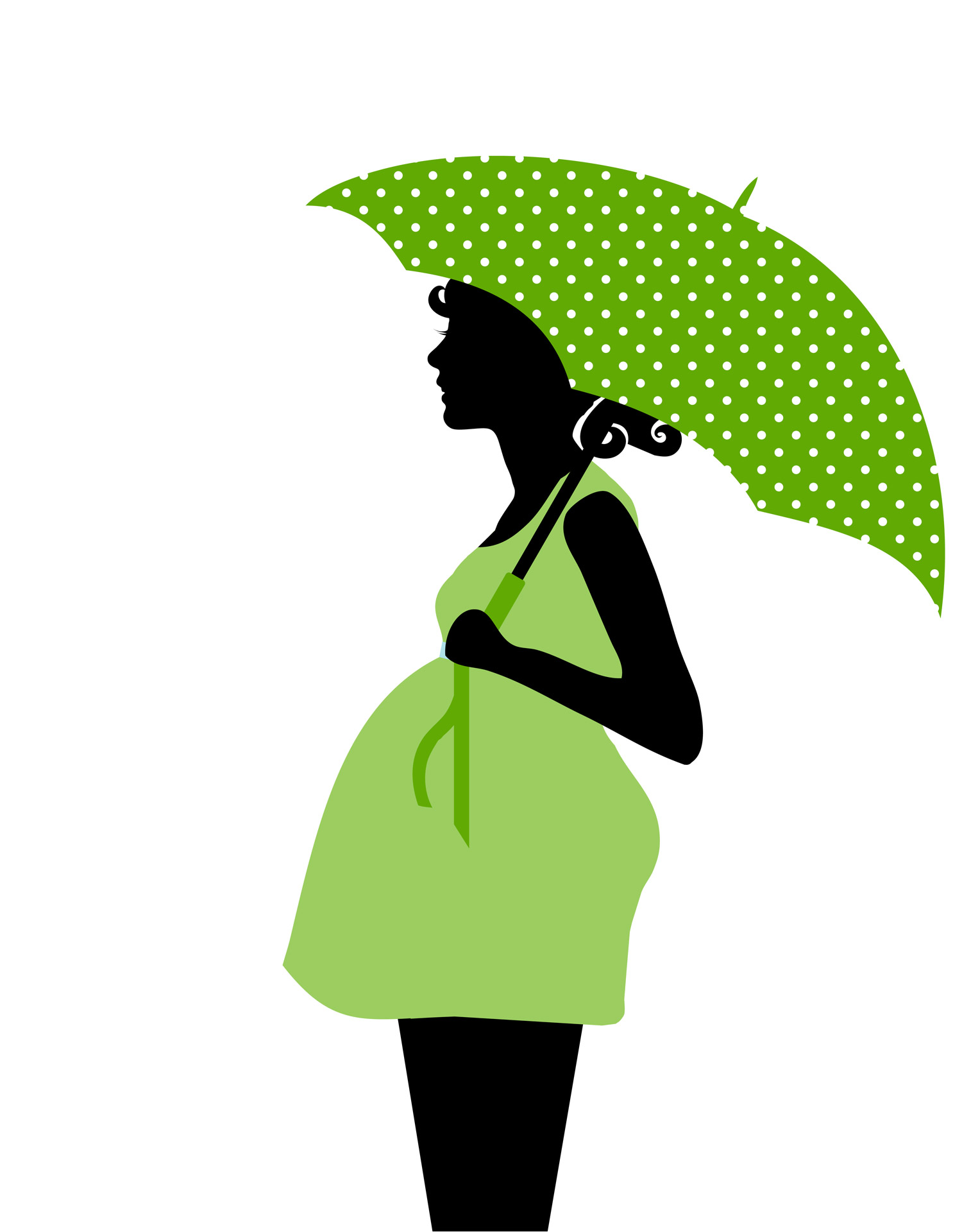 Pregnant Woman Silhouette Clipart Free Stock Photo.