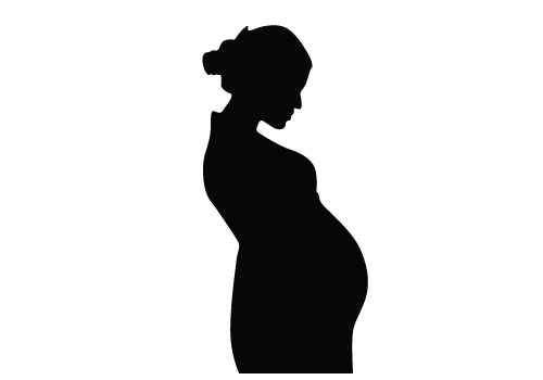 Pregnant Lady Silhouette Png.