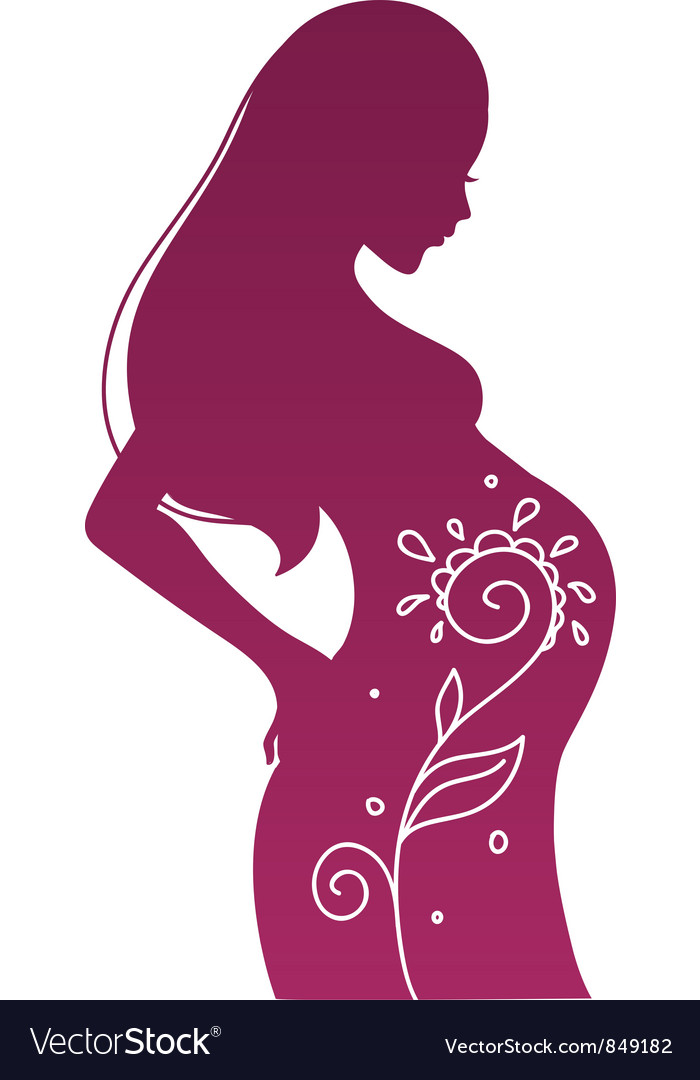 Pregnant woman silhouette.