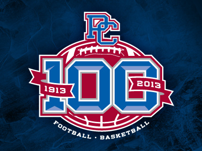100 Year Anniversary Presbyterian College Athletics Logo by.
