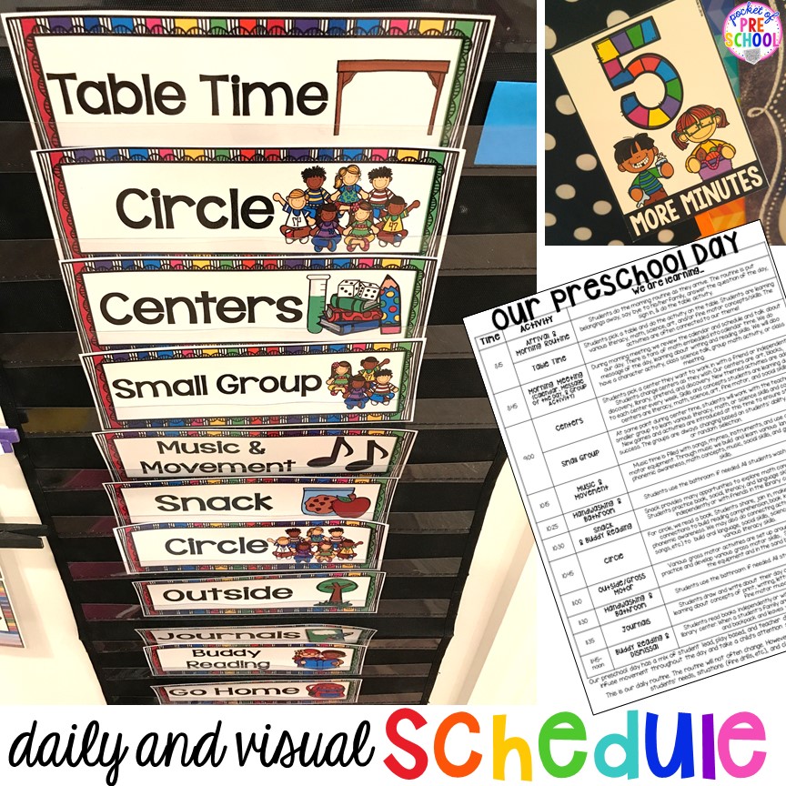 preschool daily schedule clipart
