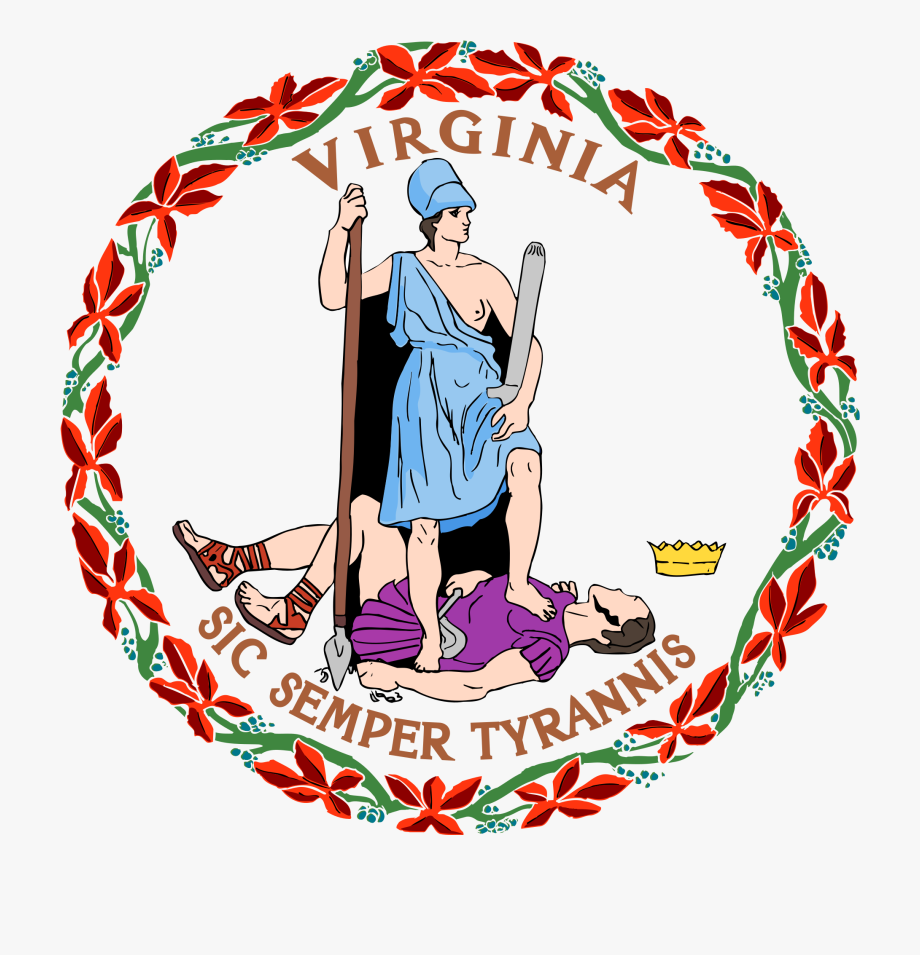 Sic Semper Tyrannis Virginia Seal Clipart , Png Download.