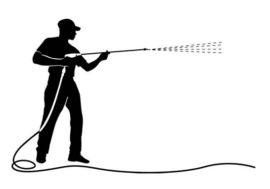 black pressure washing logo