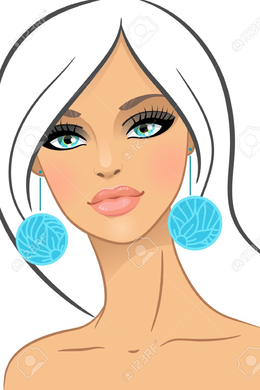 PRETTY GIRL FACE CLIPART - 90px Image #16