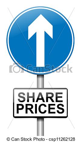 Clip Art of Share price increase..