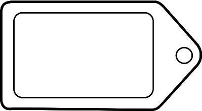 Blank price tag clipart.