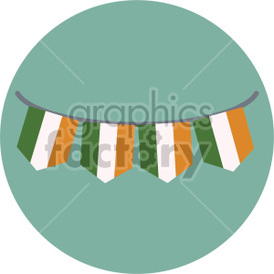 st patricks day irish pride banner on circle background clipart.  Royalty.