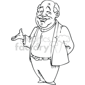 black and white priest clipart. Royalty.