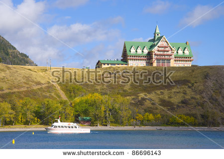 Prince Wales Hotel Waterton Lakes National Stock Photo 58330654.