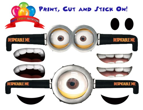 printable minion eyes