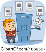 Print Press Man Clipart.