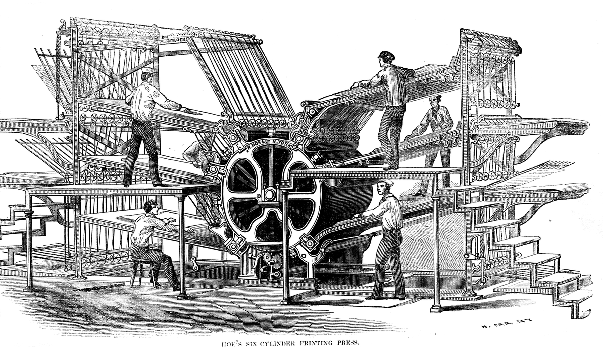 Rotary printing press.