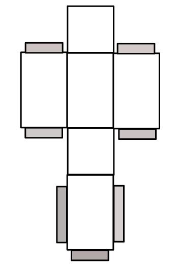 Surface Areas of a Rectangular Prism Clip Art.