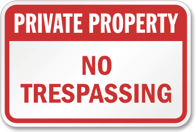 Private property clipart.