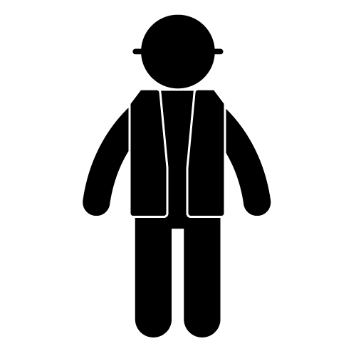 Security guard clipart black and white.