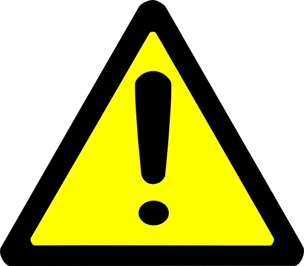 Warning Sign clip art Free vector in Open office drawing svg.