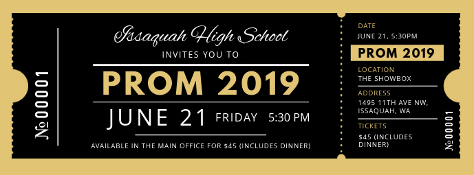 prom ticket template.