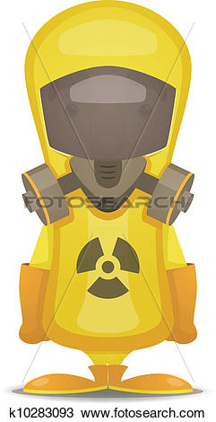 Clipart of Radiation Protection Suit k10283093.