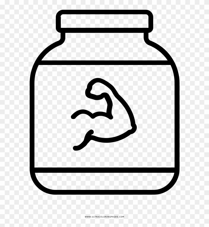 Protein Powder Coloring Page Ultra Coloring Pages Black.