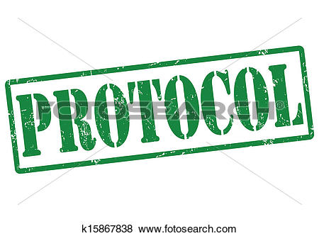 Clip Art of Protocol stamp k15867838.