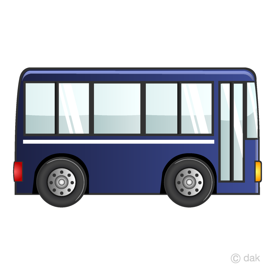 Blue Bus Clipart Free Picture｜Illustoon.