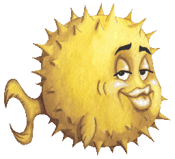 Painted Puffy Mascot Clipart Picture.