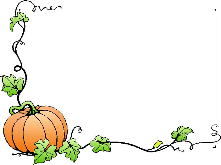Thanksgiving Pumpkin Border Clipart.
