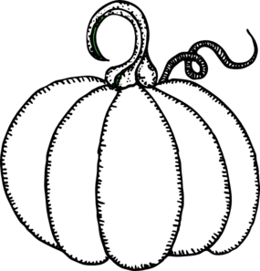 Pumpkin Clip Art Black And White.