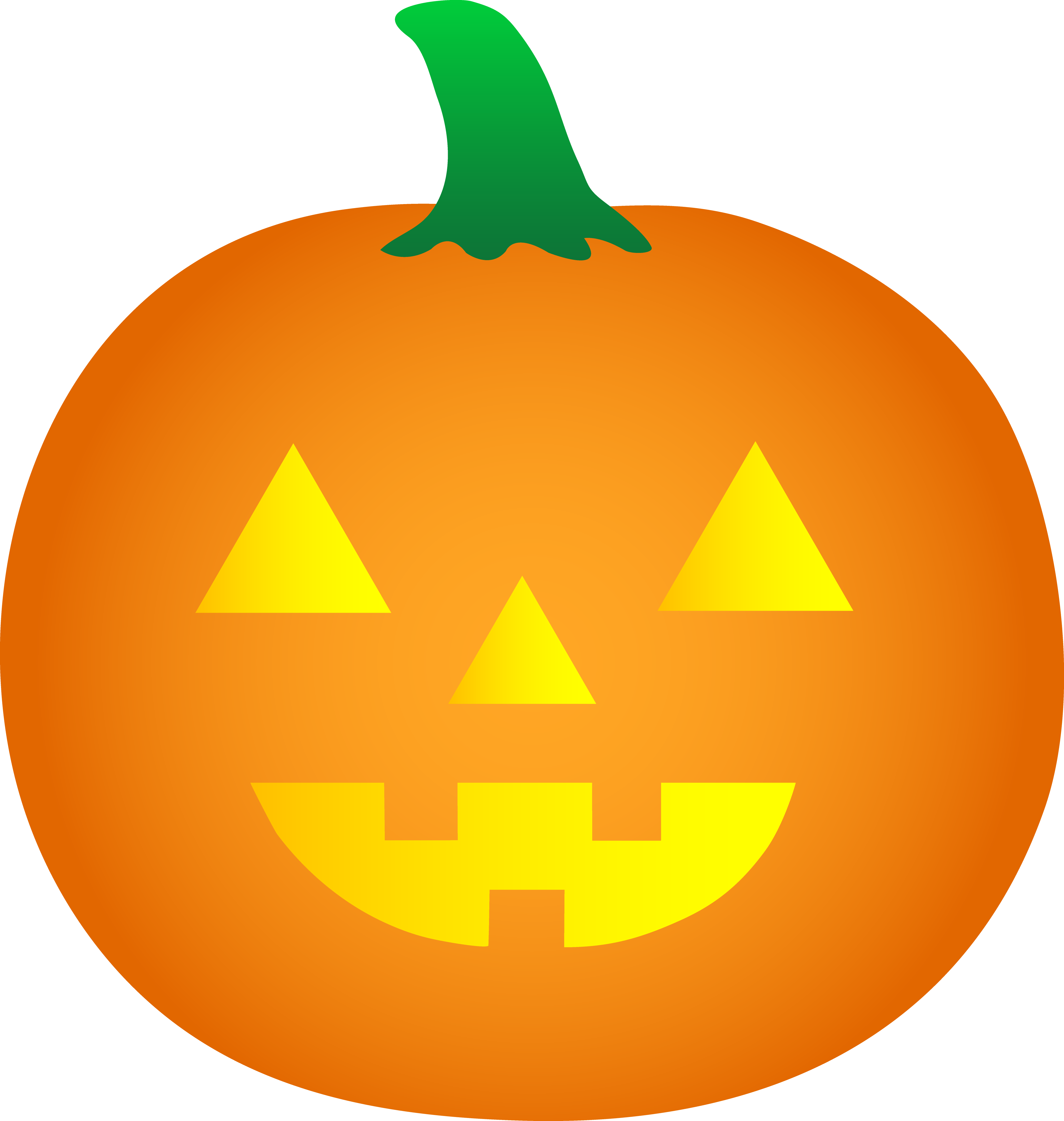 scary jack o lantern face clipart