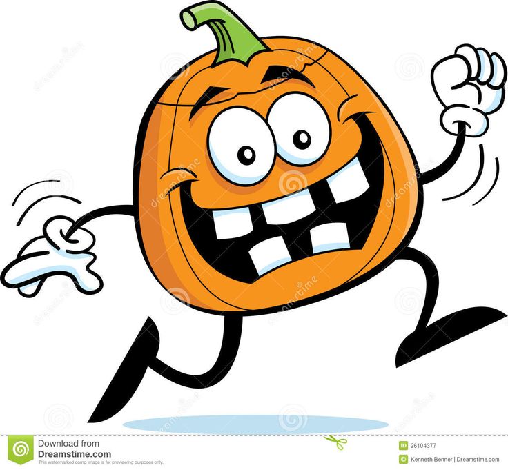 Running Pumpkin Clipart.