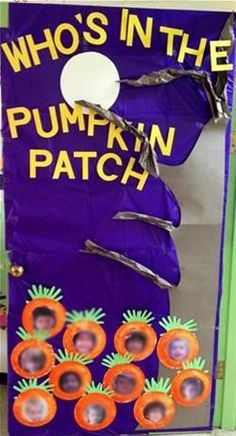 Fall Pumpkin Patch Classroom Door Decoration.