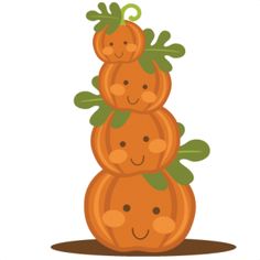 Stacked Pumpkins Clipart.