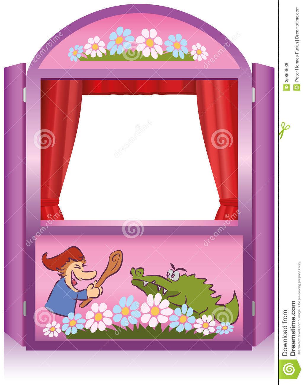 Punch And Judy Booth Royalty Free Stock Image.