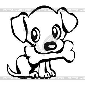 Girl With Puppy Clipart.
