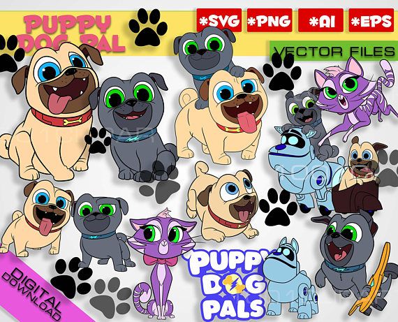Puppy Dog Pals svg 24 files + numbers Rolly Bingo Hissy.