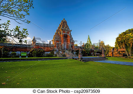 Stock Photography of Pura Taman Ayun Bali temple build in.
