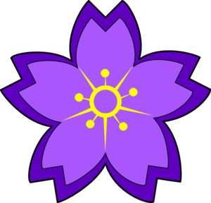 Pink And Purple Flower Clipart.