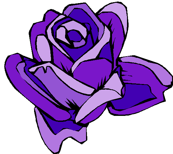Purple Rose Clipart.