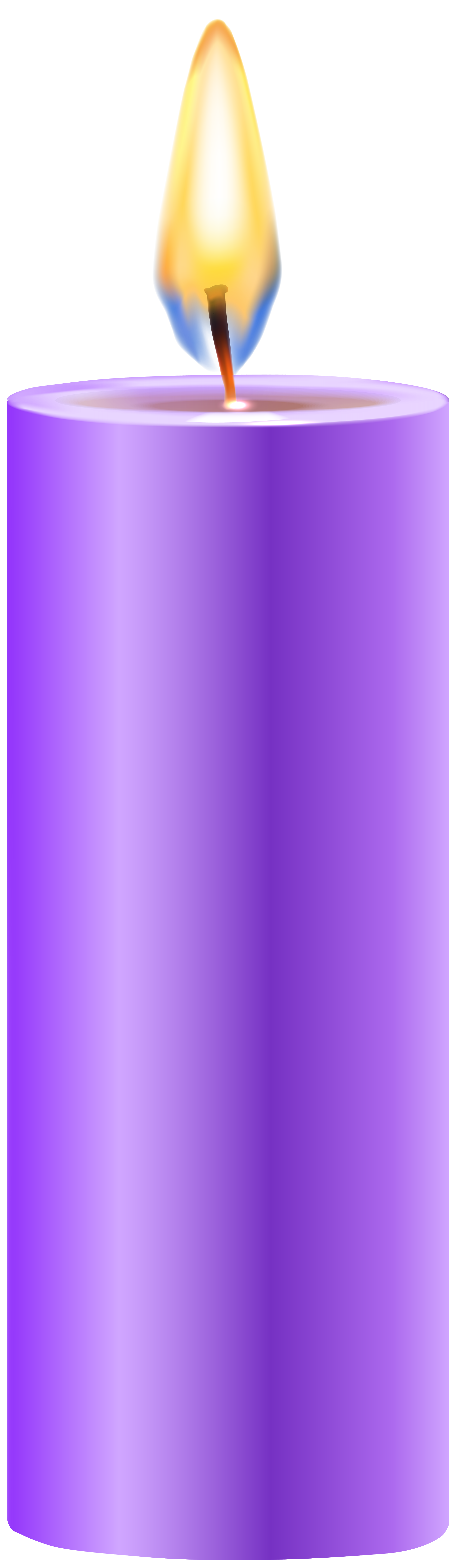 Purple Candle PNG Clip Art.