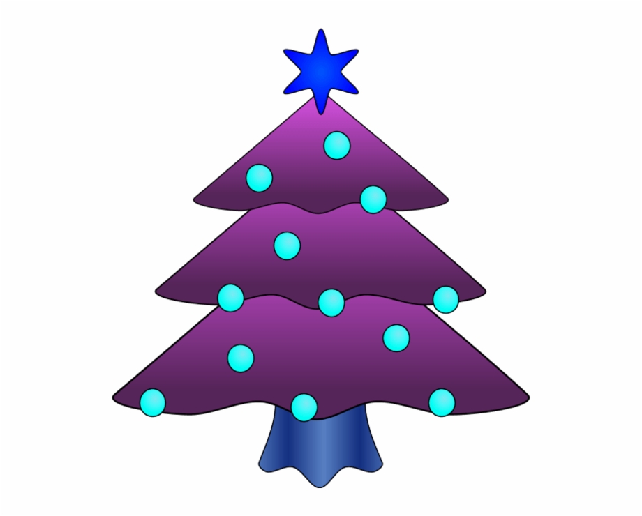 Purple Christmas Tree Clip Art.