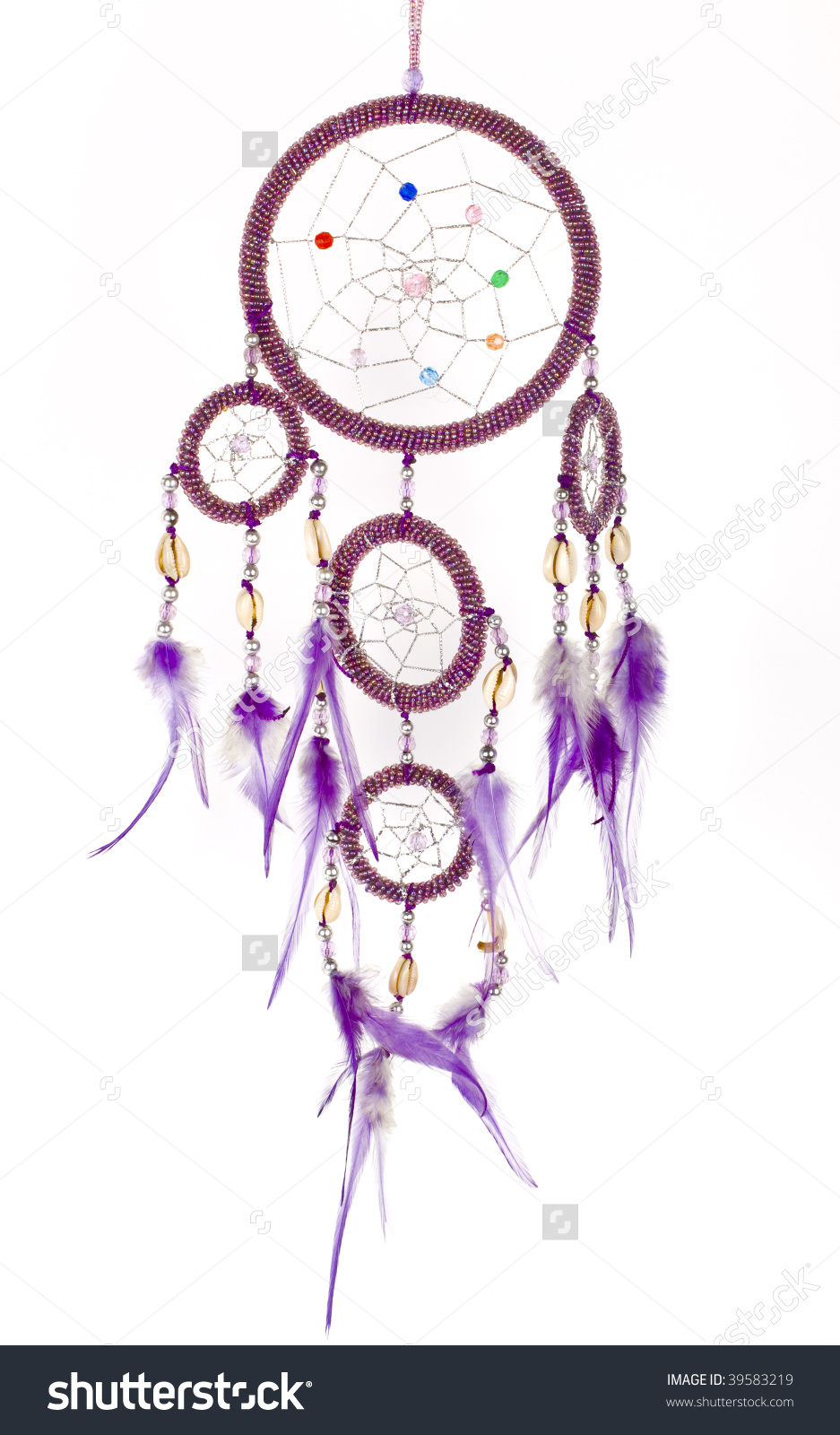 dream catcher blue pink and purple clipart