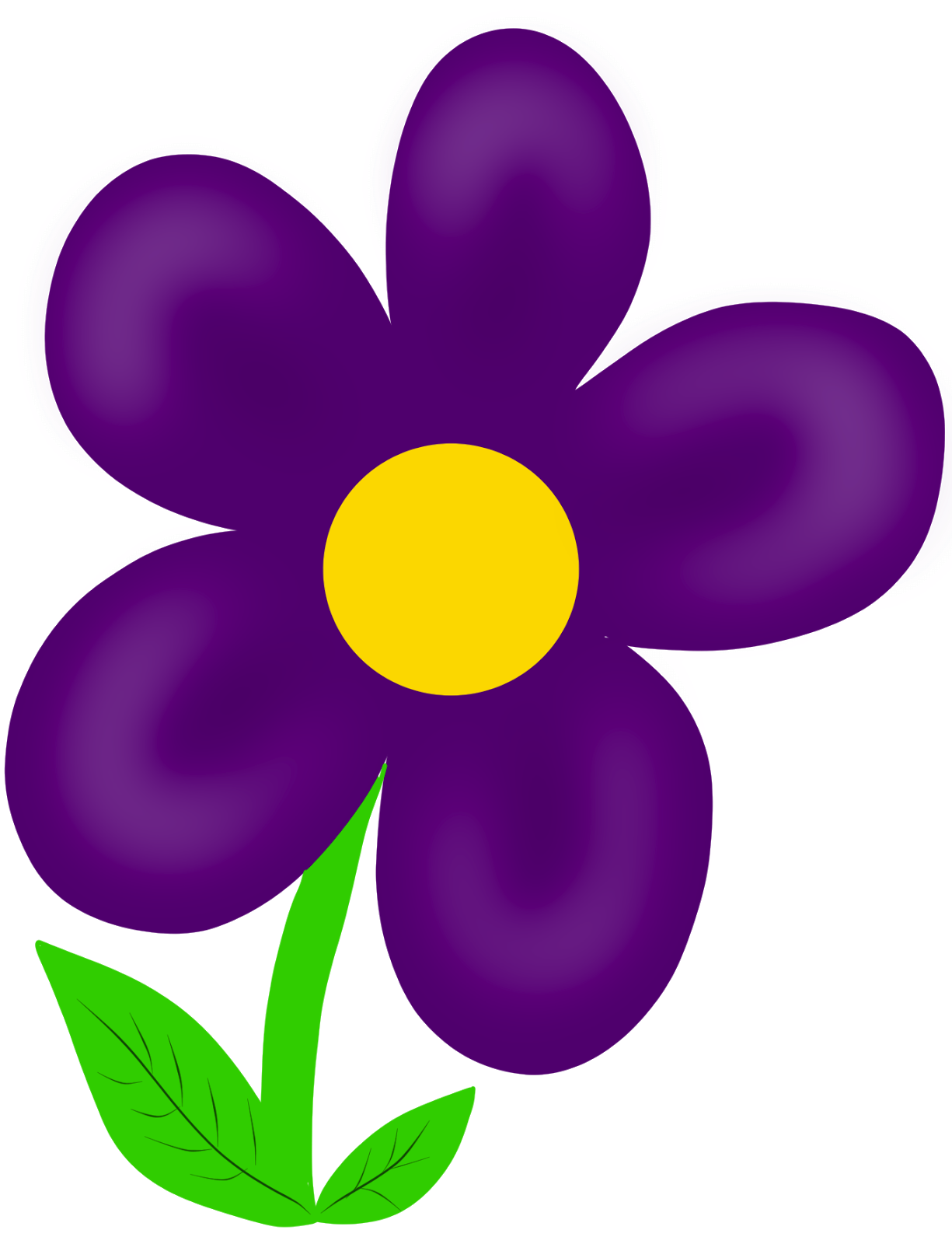 Purple Flower Clip Art.